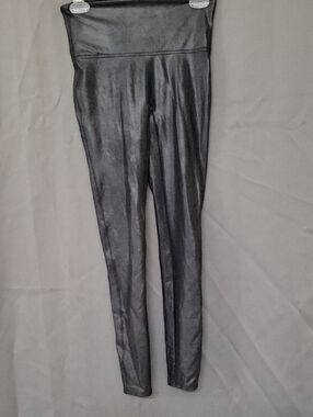 SPANX Black High-Rise Faux-Leather Leggings
